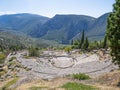 Ancient Delfi excavations in Greece. Royalty Free Stock Photo